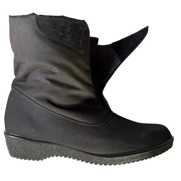 TOE WARMERS CANADA Womens Black Fleece Lined Winter Boots Easy On Size 11 Narrow - Picture 4 of 8